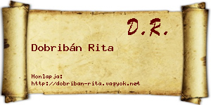 Dobribán Rita névjegykártya